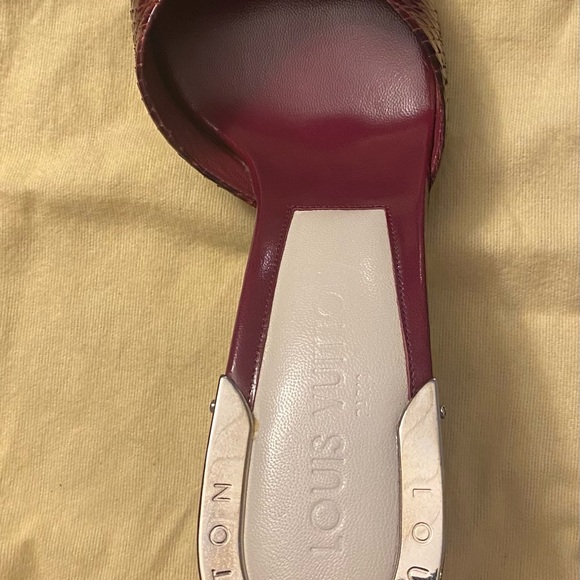 Louis Vuitton Paris Open Toe Slip-On Heels - Picture 2 of 3